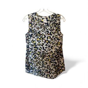 CAbi Women's Leopard Print Sleeveless Blouse